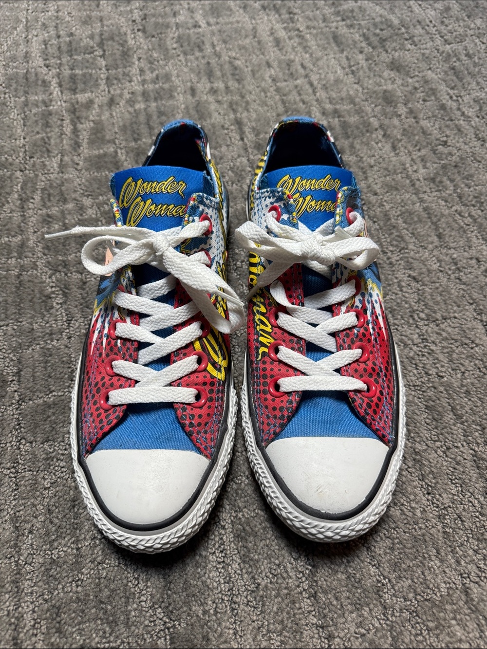 Converse All Star Wonder Woman sneakers.